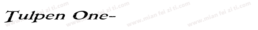 Tulpen One字体转换